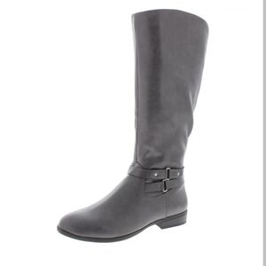 Style & Co. Kindell Faux Leather Riding Boots Size 7.5M Women's, Color Grey